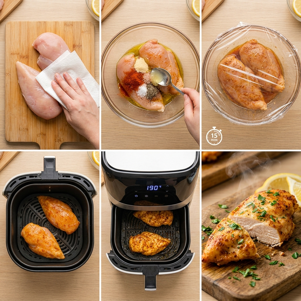 7 geniale Hähnchen Rezepte, die garantiert gelingen 2 Air fryer chicken breast prepara… 202607181340