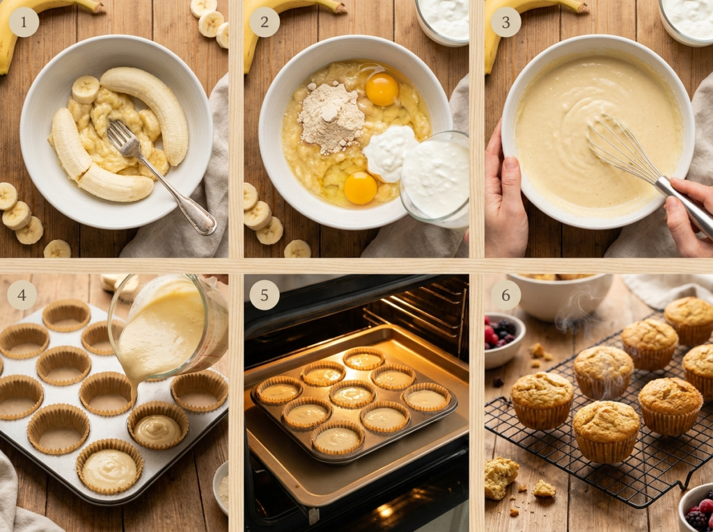 Protein Muffins Rezept: 5 geniale Tricks für den perfekten Snack 3 Baking protein muffins sequentia… 202607221212