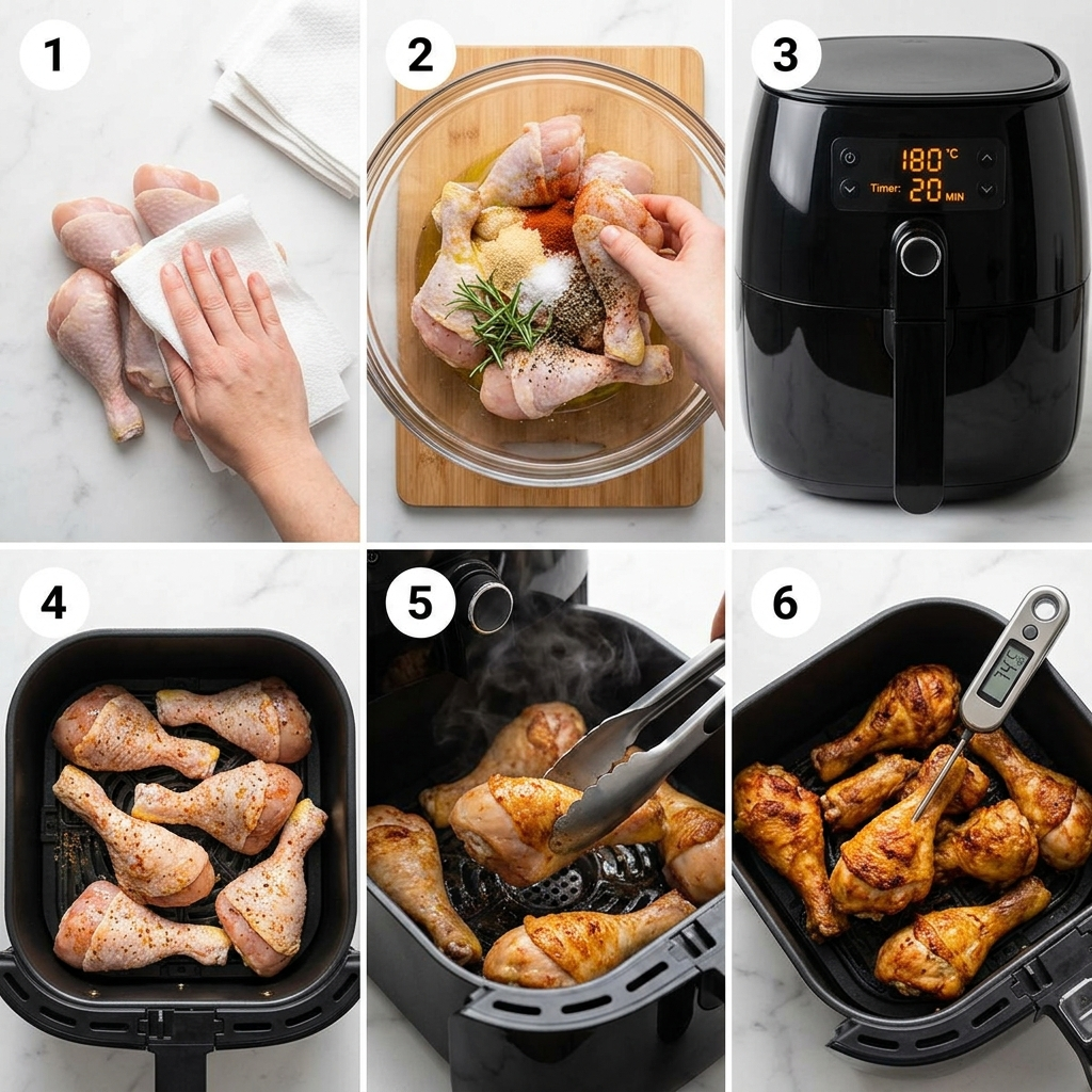 Hähnchenkeulen im Airfryer: So werden sie knusprig & saftig (Rezept) 2 Chicken drumsticks air fryer recipe 202607311143
