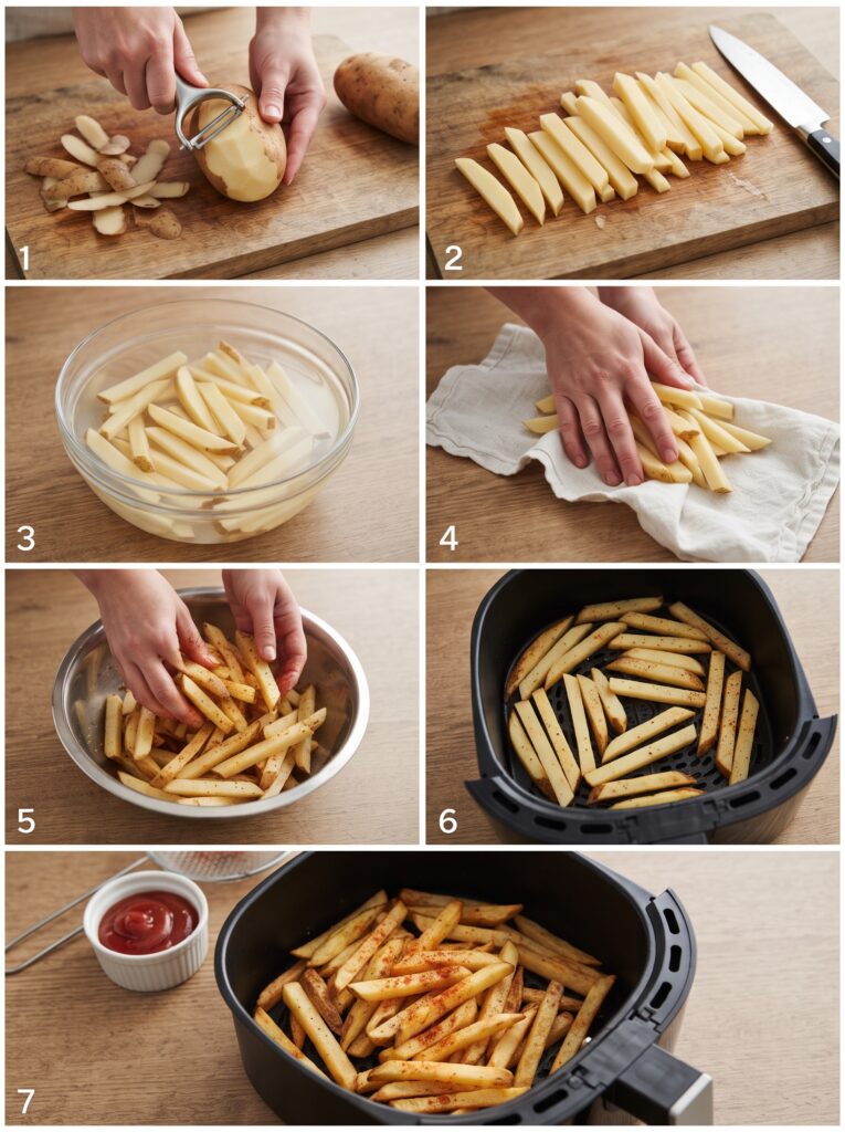 Airfryer Rezepte Deutsch: Das ultimative Anfänger-Geheimnis (7 Tricks) 2 French fries recipe collage 2K 202607141351