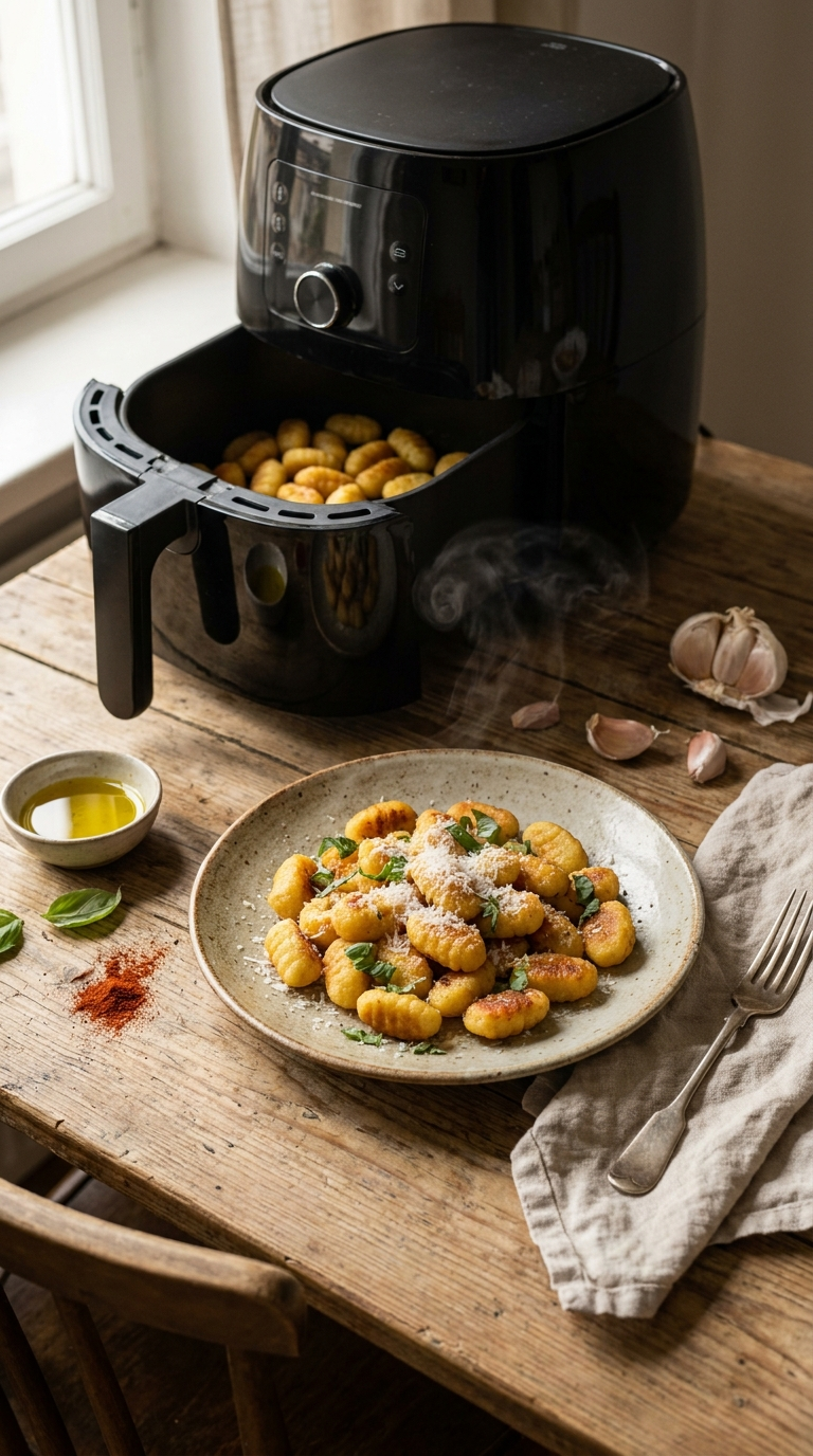 Gnocchi Airfryer: Das ultimative Rezept für knusprige Gnocchi aus der Heißluftfritteuse 8 Gnocchi Airfryer Rezept – knusprige Gnocchi aus der Heißluftfritteuse mit Parmesan und Basilikum