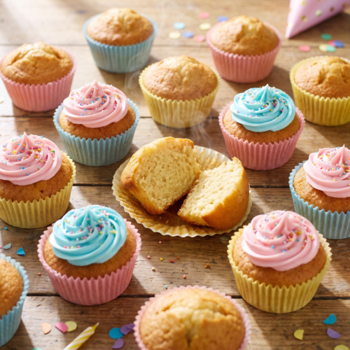 Muffins Kindergeburtstag: 7 geniale Airfryer-Ideen, die Kinder lieben werden 2 Saftige Muffins Kindergeburtstag frisch aus dem Airfryer mit bunter Deko