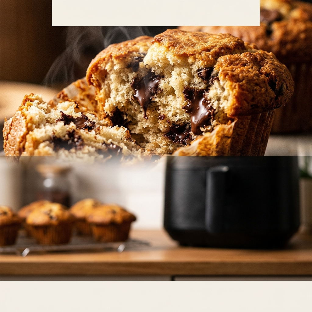 Muffins Rezept aus der Heißluftfritteuse – Fluffig, Saftig, Perfekt 1 Baking muffins in air fryer 202608131052