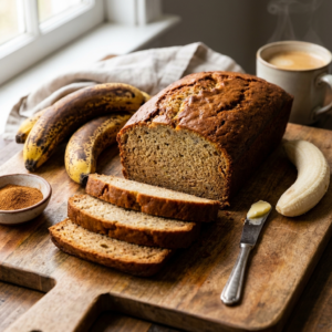 Banana Bread Recipe: Das Geheimnis für perfektes, saftiges Bananenbrot jedes Mal 1 Banana bread recipe – sliced homemade loaf with golden crust and moist crumb, made with ripe bananas