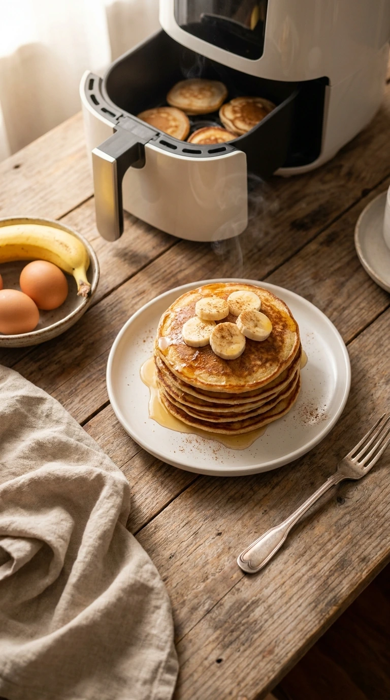 Pancake Recipe: Das einfache Air Fryer Pancake Recipe für Zuhause 2 Pancake Recipe im Air Fryer – einfaches Rezept mit Zutaten und fertigem Ergebnis