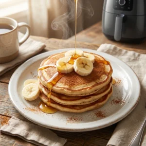 Pancake Recipe: Das einfache Air Fryer Pancake Recipe für Zuhause 1 Pancake Recipe im Air Fryer – fluffige 3-Zutaten Pancakes mit Banane und Honig