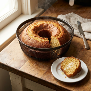 Kuchen im Airfryer backen: Das saftige 30-Minuten-Rezept, das jeder Anfänger schafft 1 kuchen-im-airfryer-saftig-angeschnitten.jpg