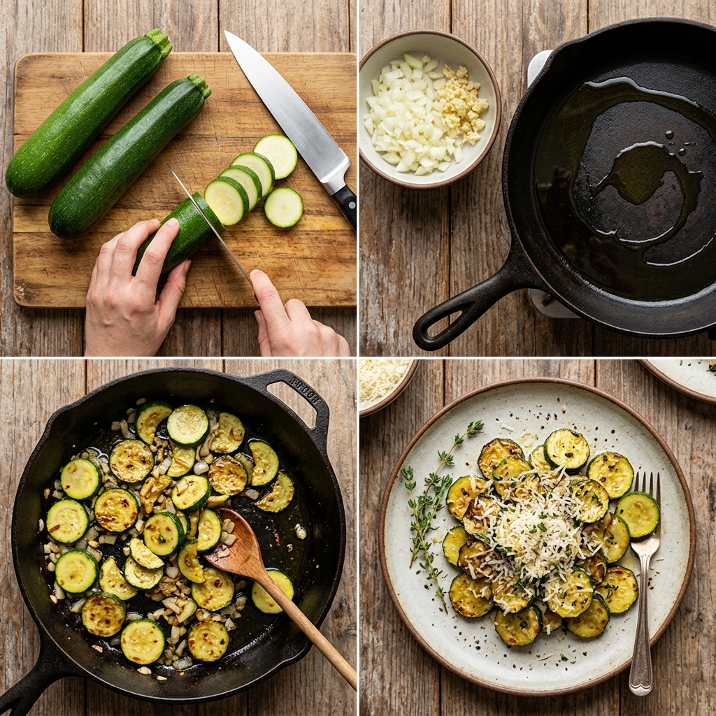Gerichte mit Zucchini: Die besten Rezepte, Tipps & Ideen (2026) 1 Cooking zucchini steps collage 202608231216