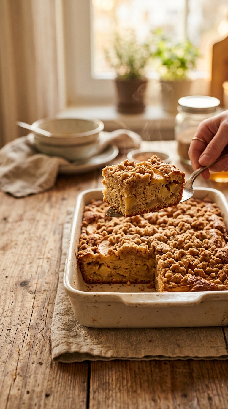 Blechkuchen Rezepte einfach: Das beste Grundrezept + schnelle Ideen 1 Blechkuchen Rezepte einfach: saftiger Apfel-Streuselkuchen als Titelbild des Rezept-Blogs