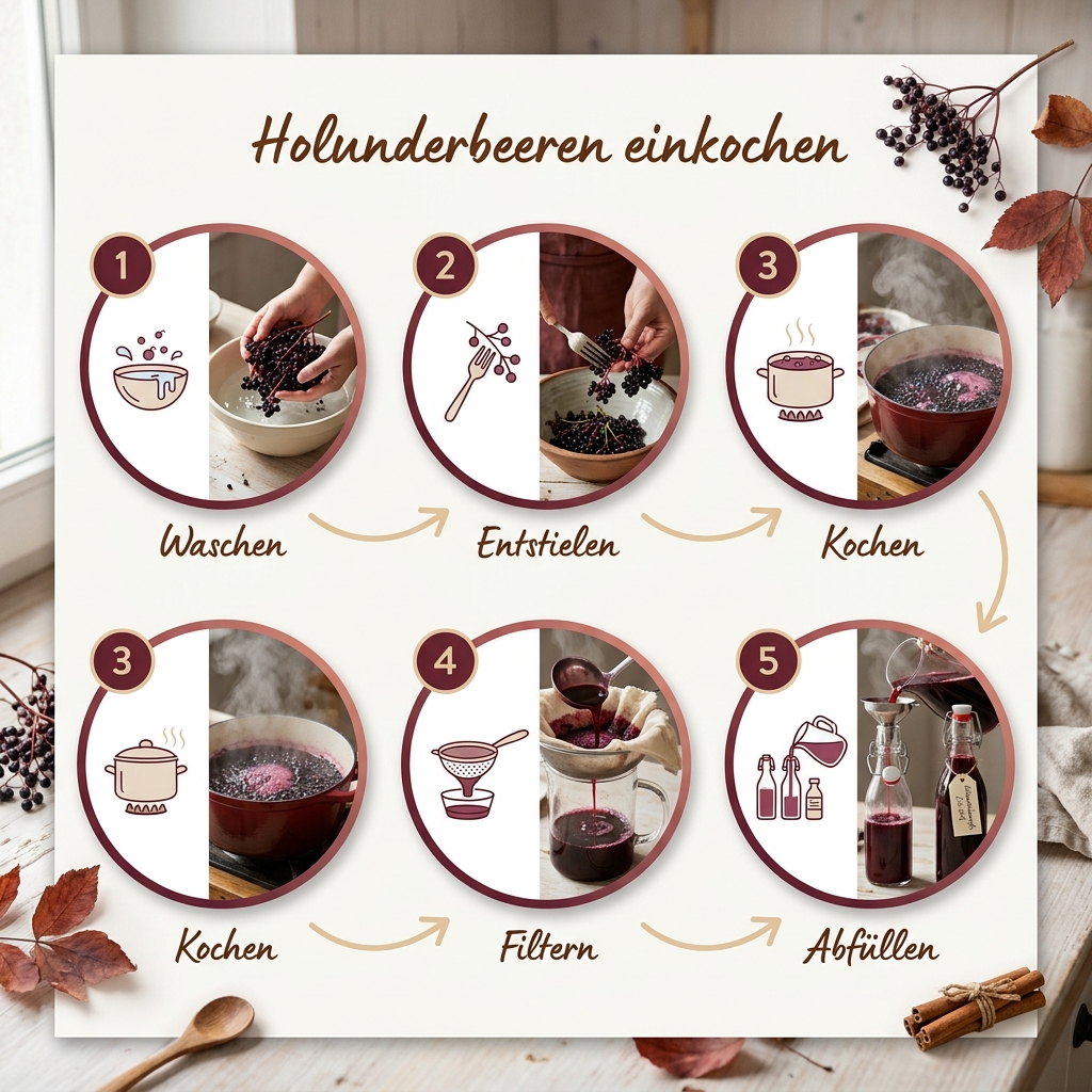 Holunderbeeren Rezepte: Saft, Kompott & Marmelade selber machen 1 Making elderberry juice recipe i… 202608301352