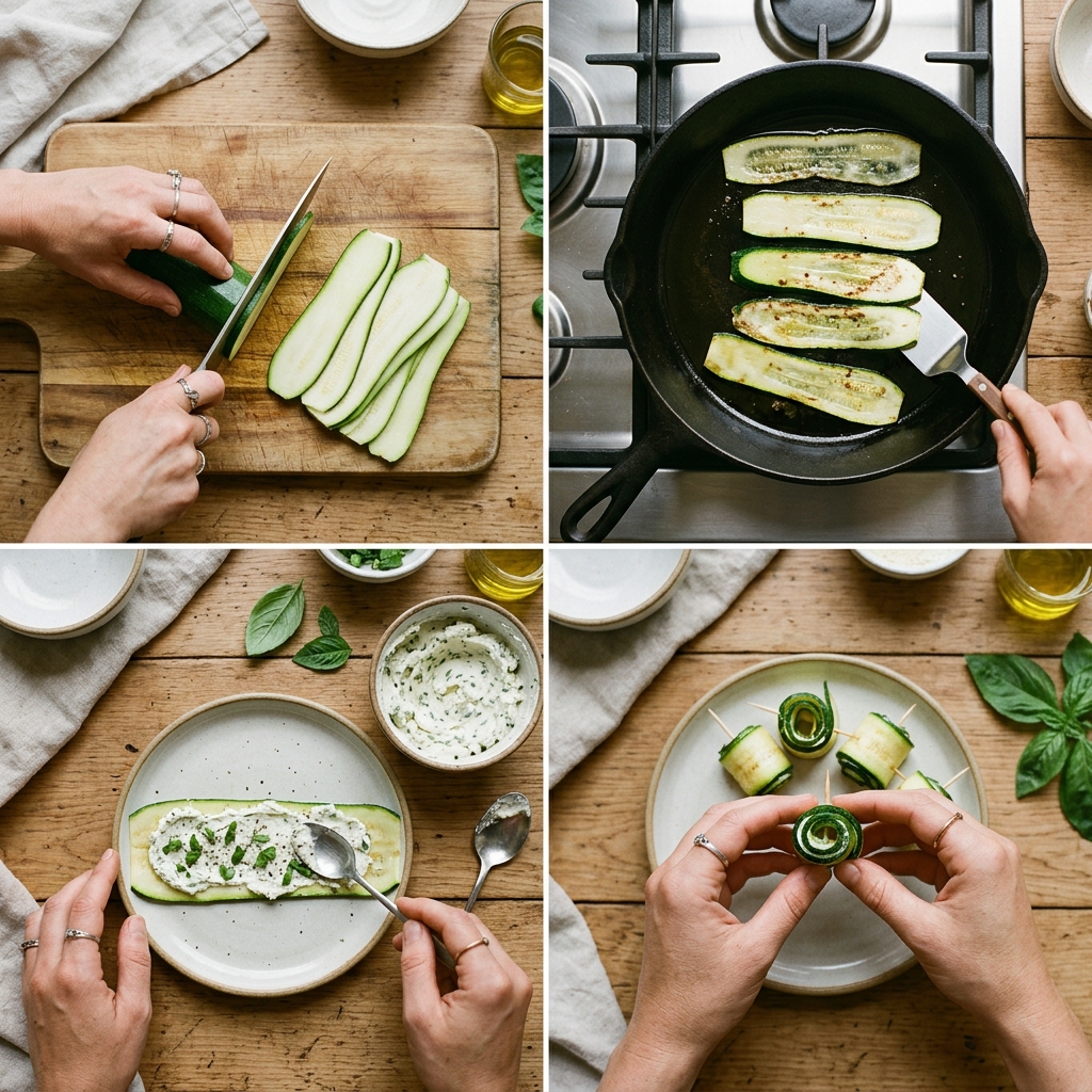 Fingerfood Rezepte Schnell: Die besten Ideen für dein Buffet 2 Making zucchini rolls step by 202608251508
