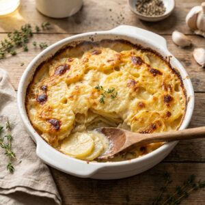 Kartoffel Gratin Rezepte: Das cremige Original mit Geheimtipps vom Profi 1 Cremiges Kartoffelgratin Rezept mit goldbrauner Käsekruste in Auflaufform