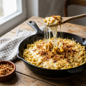 Käsespätzle Rezept – So gelingen original schwäbische Käsespätzle garantiert 1 Original Käsespätzle Rezept mit Käse und gerösteten Zwiebeln