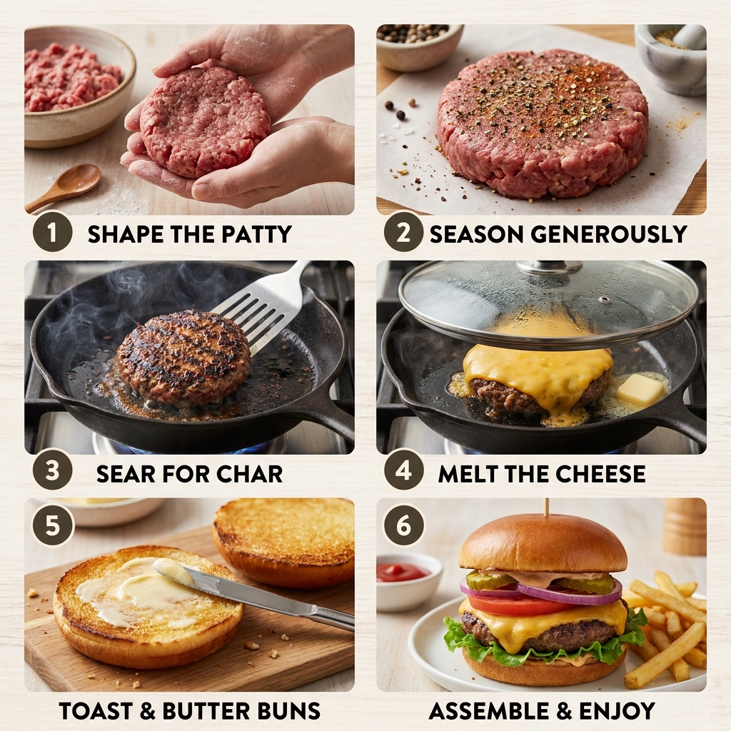 Burger Rezept: Das beste Burger Rezept für saftige Patties wie vom Foodtruck 2 Steps to make homemade burger 202608231358