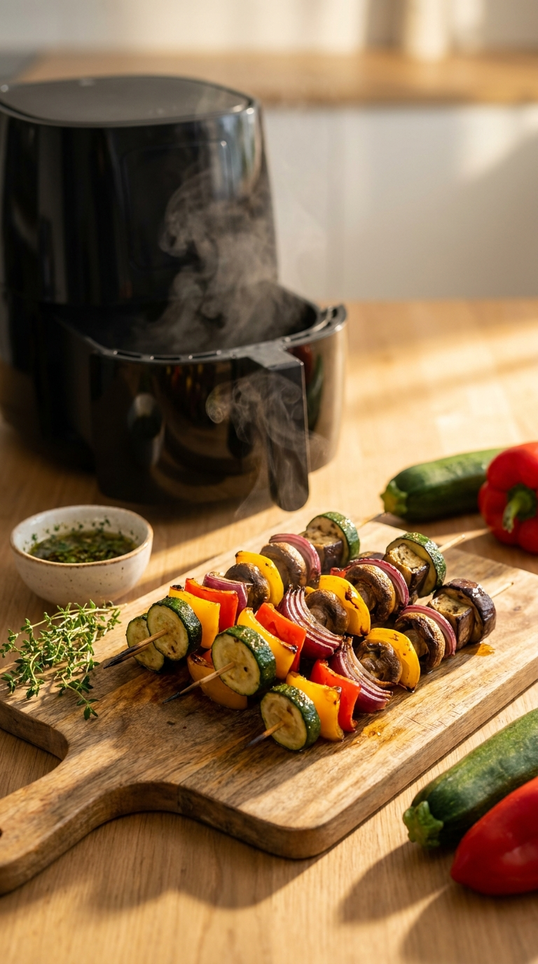 Airfryer Gemüsespieße: Das ultimative Rezept für knackig- 3 Airfryer Gemüsespieße: knusprig-saftige Gemüsespieße aus der Heißluftfritteuse